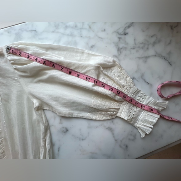 LoveshackFancy Lorelei Dress, Ivory, XS, NEW WITH TAGS, button back, side zip - Picture 5 of 16